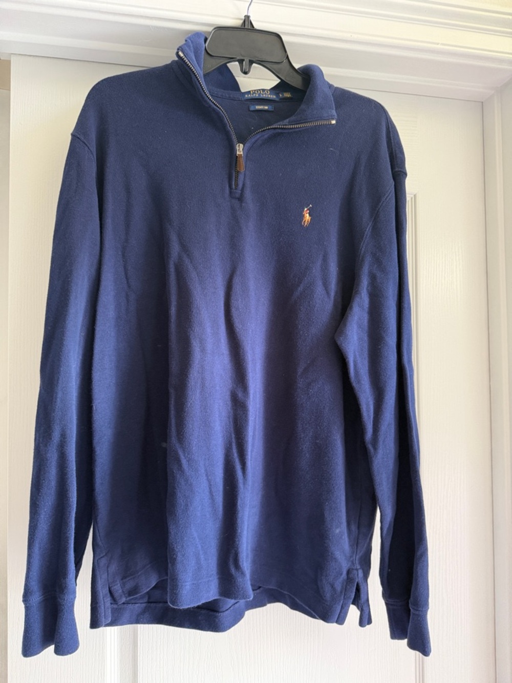 Polo by Ralph Lauren Navy Zip-Up Pullover with Pony Logo